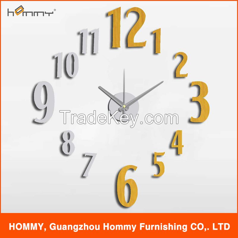 Wall clock fancy design for living room decor