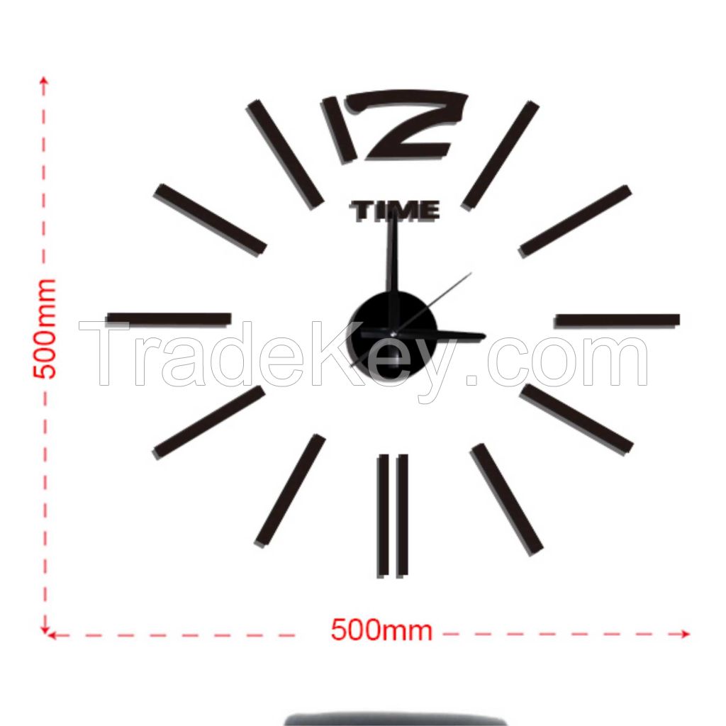 sticker removable wall clock, fashion number clock for home decor