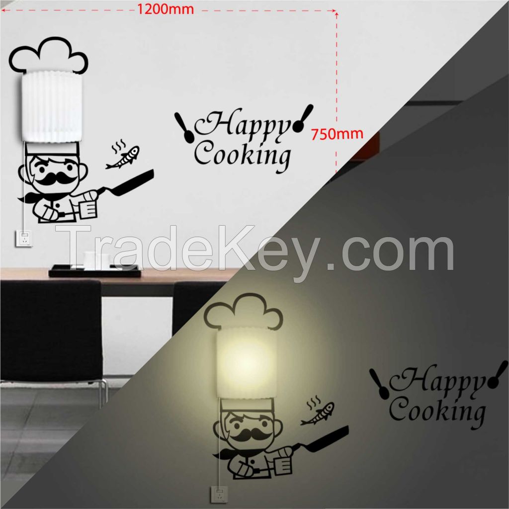 Modern wall sticker lamps, DIY wall lamps design for home decor