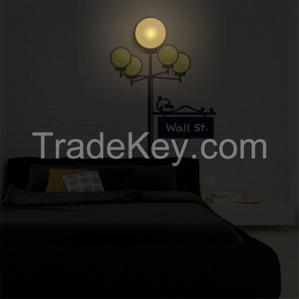 led wall sticker lamp, DIY wall lamp for home decor