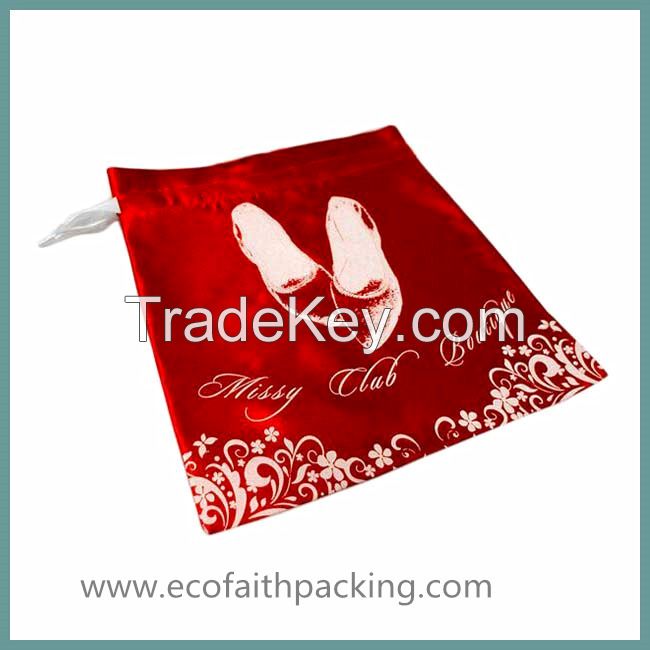 satin drawstring shoes bag satin dust bag