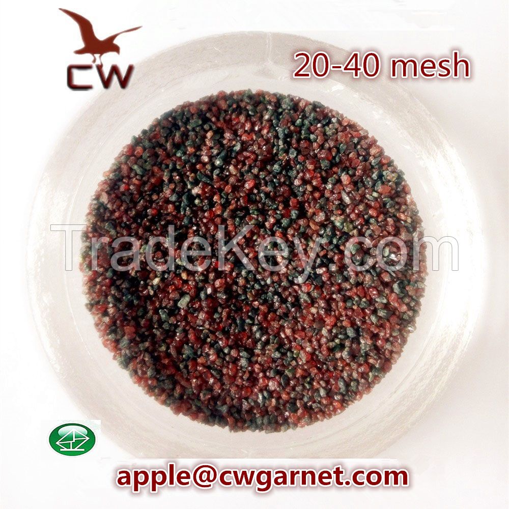 Abrasive garnet powder for sand blasting