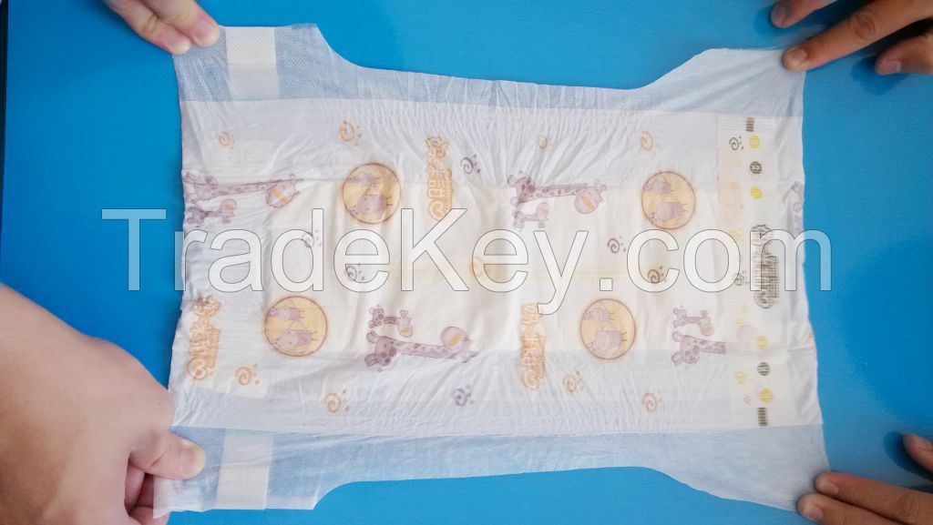 quick absorbtion and dry high quality disposable sleepy baby diaper with competitive price