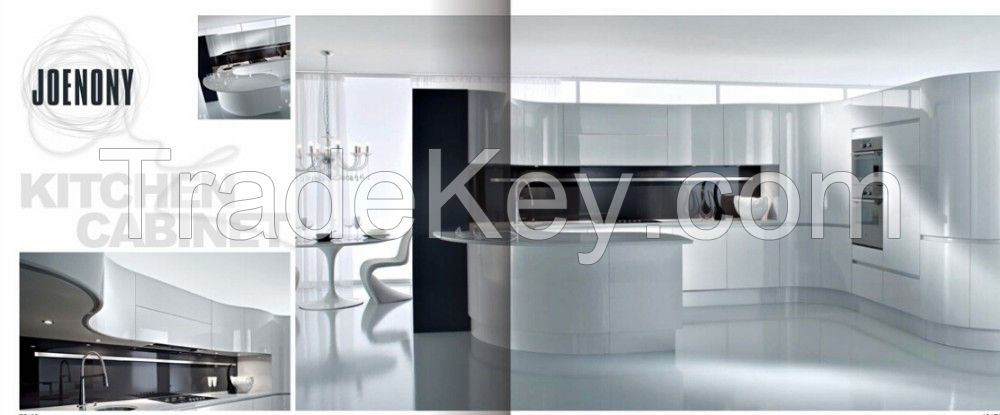 High gloss white lacquer kitchen cabinet modern kitchen designs