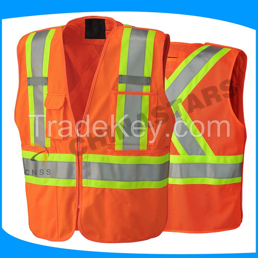 Canada style five point tear away reflective vest 