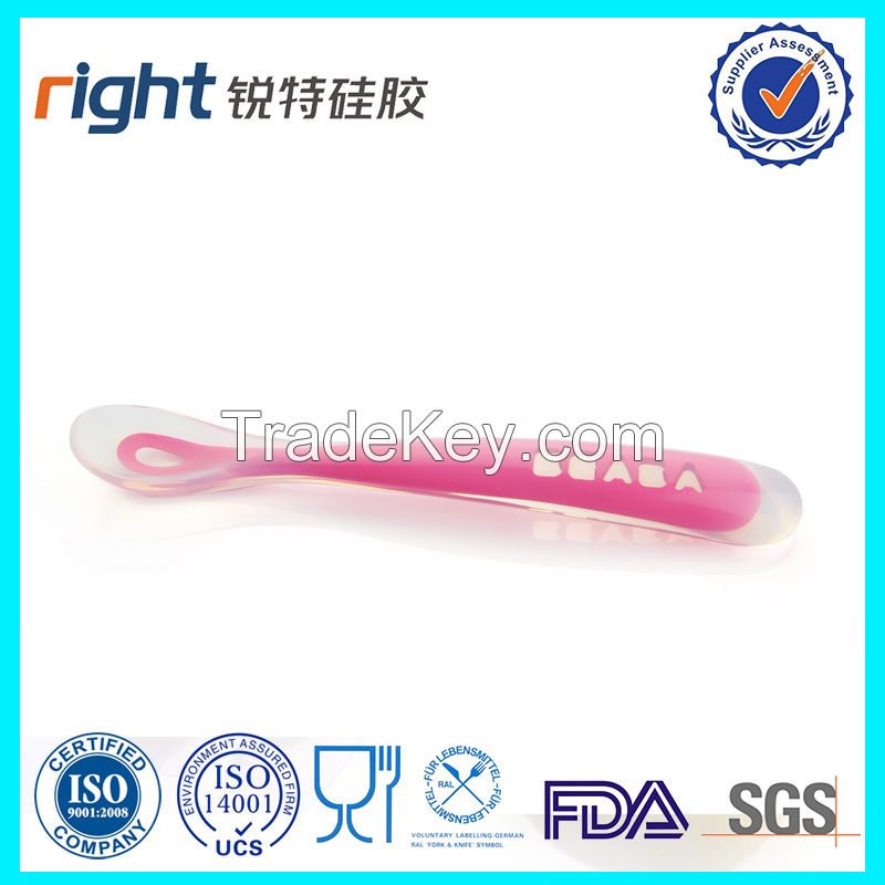 food grade silicone baby spoon baby soup spoon