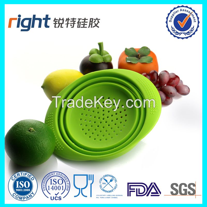 Silicone bowl folding basin