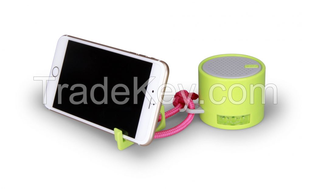 Low cost wireless bluetooth speaker with LED lighting and stand