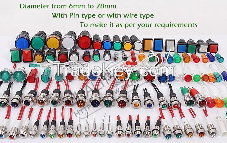 indicator light , signal lamp , indicator lamp , signal light, pilot lamp.pilot light