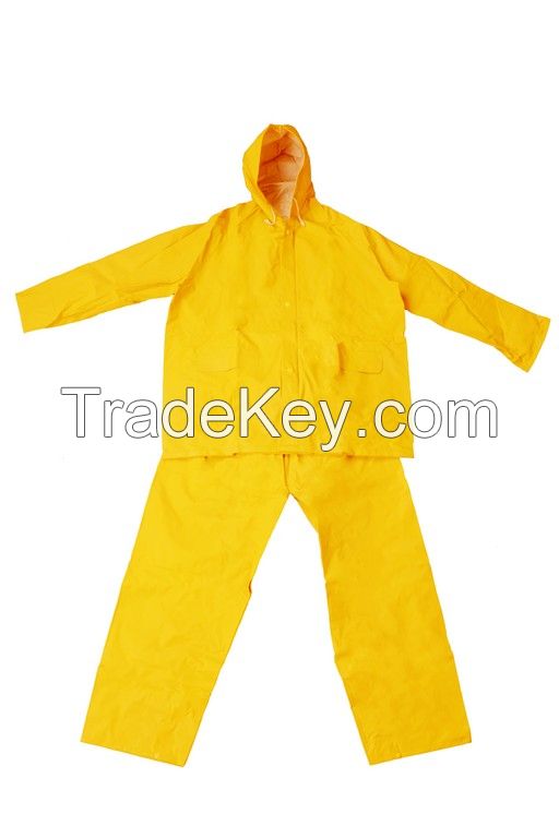 R-1045-1 YELLOW PVC POLYESTER PVC RAIN SUIT