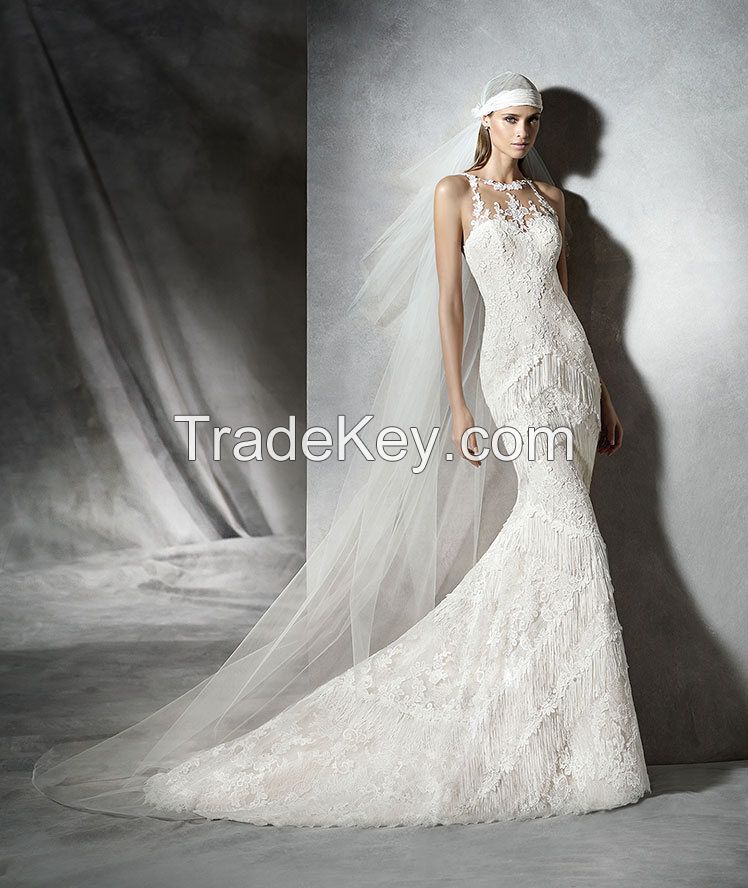 2016 Mermaid Lace Wedding Dress S053