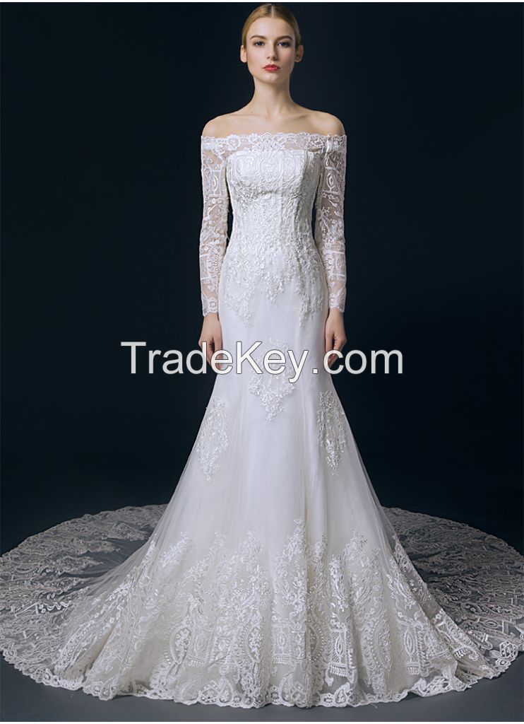 2016 Mermaid Lace Wedding Dress JS05