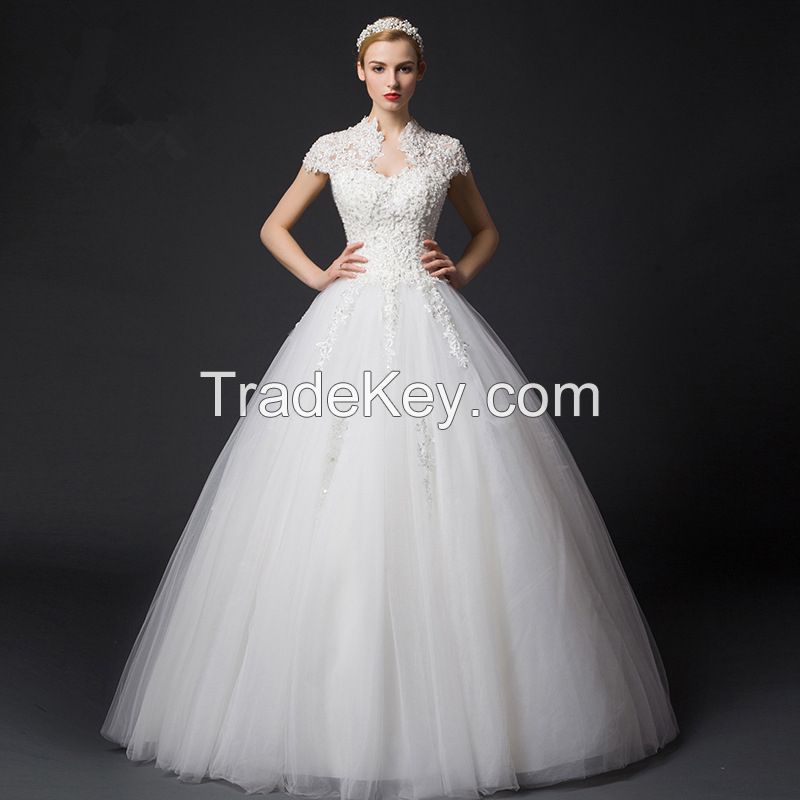 2016 Satin A-Line Wedding Dress JS02