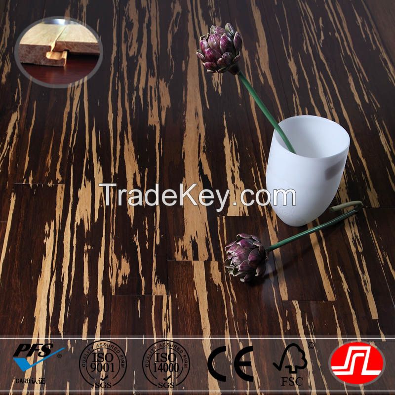 High Durablity Mixed Tiger  Color Strand Woven Bamboo Flooring