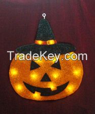 EVA&amp;amp;LED Halloween decorative lights, Pumpkin with black hat