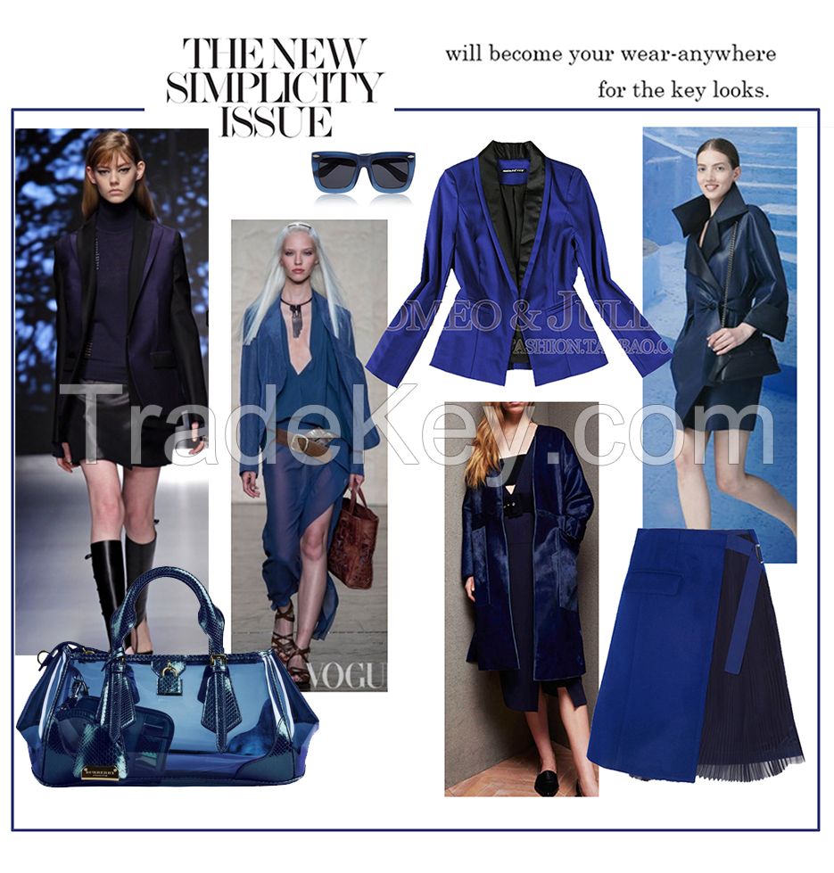 Royal Blue Ladies Pant Suit /Elegant 2015