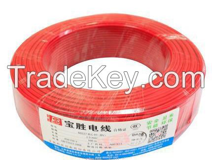 Single hard conductor cable with no jacket for ordinary use