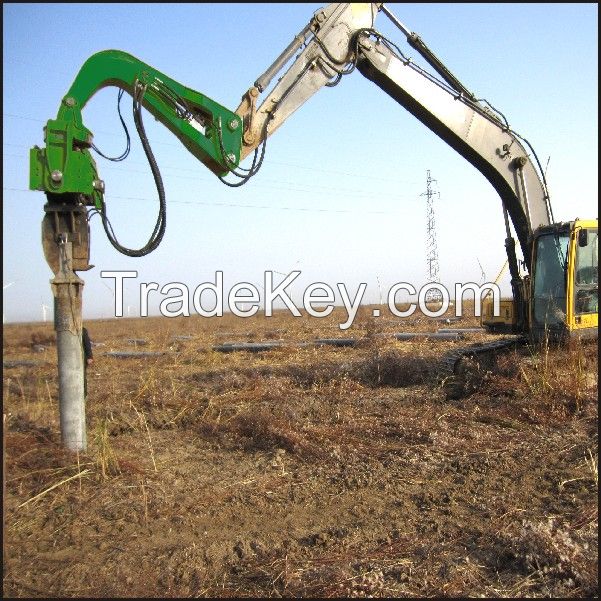 Excavator Mounted Vibratory Pile Driver