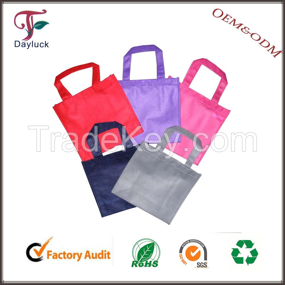 Folding fabric different color plastic shopping bag