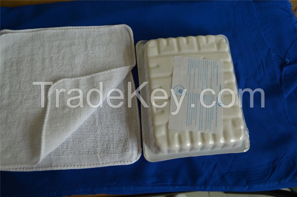 100% Cotton plain white airline towel hot towels