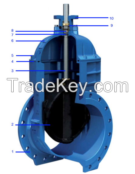 Non-rising stem resilient seat gate valve