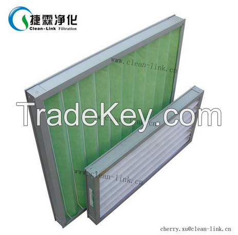 Small resistance G3/G4 Synthetic Fibre Foldaway Pleated Panel Filters