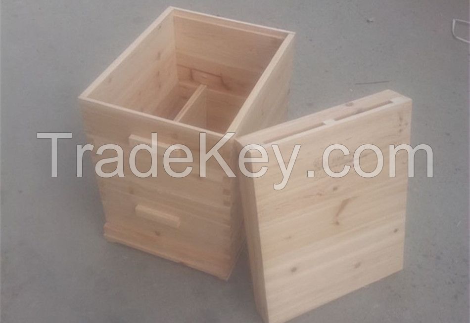 Hot sale Fir Wood Beehive for Beekeeping, Apiculture equipment, ten Frame Beehive On sale