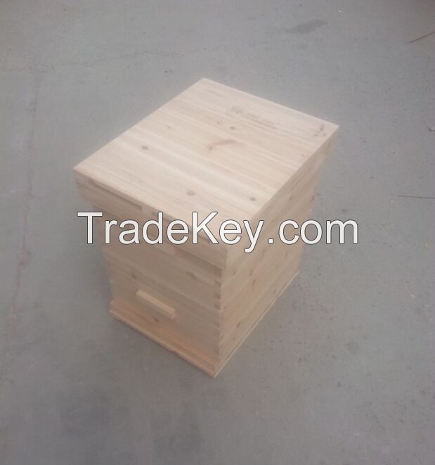 Hot sale Fir Wood Beehive for Beekeeping, Apiculture equipment, ten Frame Beehive On sale