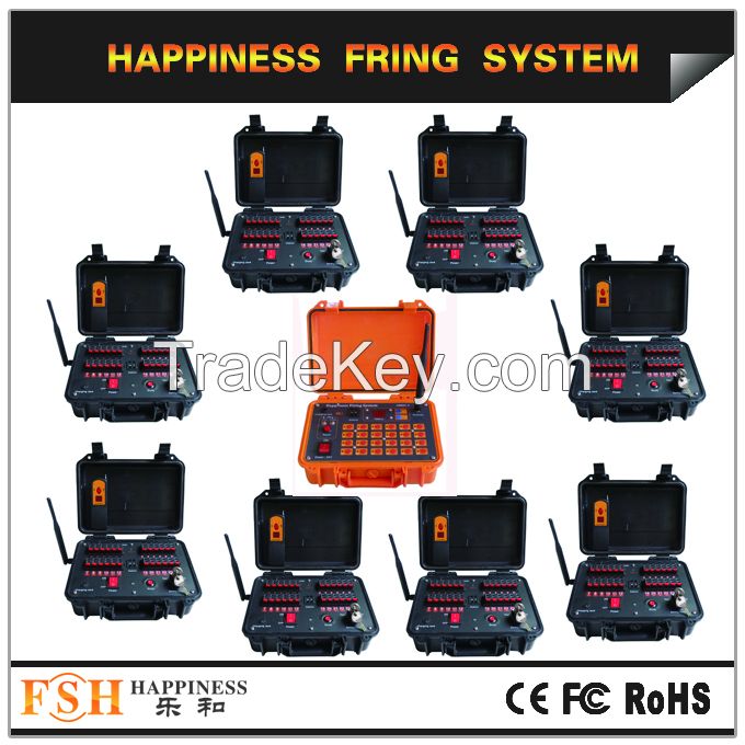 Waterproof case ,360channels sequential fireworks firing system, wire control firing system
