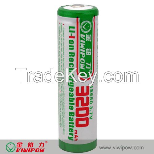 Wholesale High Quality Rechargeable Li-ion Battery 18650 with Factory Price (&amp;quot;VIP-18650 (3200mAh)&amp;quot;)