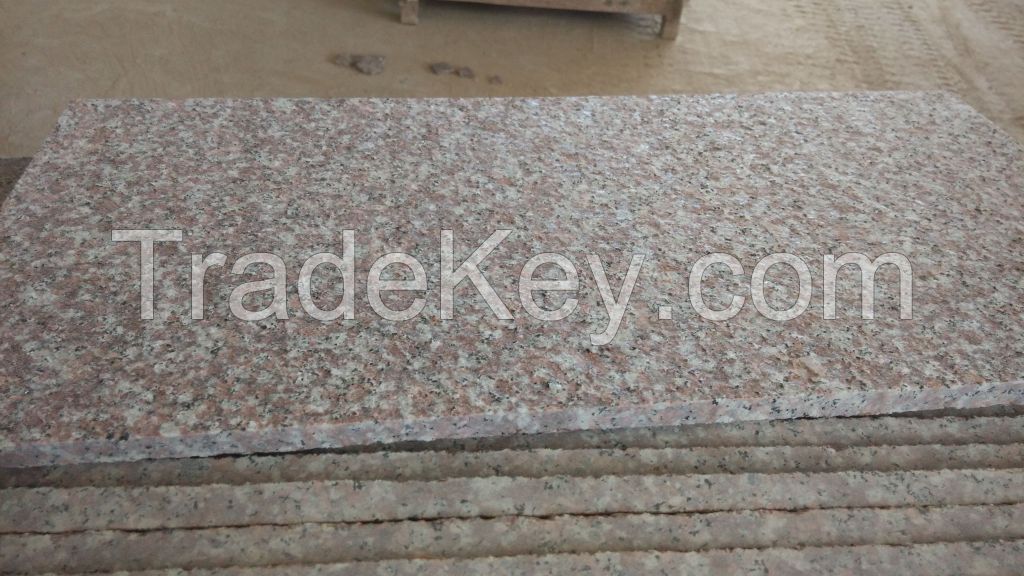 G687 peach red granite flamed tile/slab