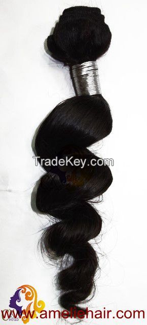 High quality 100% Natural Cambodian human hair loose wave hair extensions