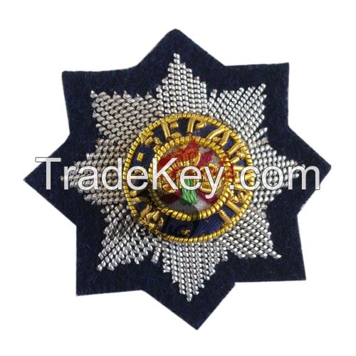 Bullion Embroidered Cap Badge