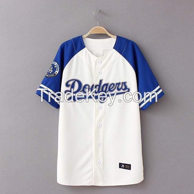 Girls Short Sleeve Sportswear Baseball Jersey