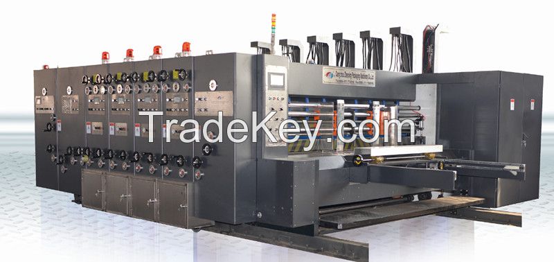 high speed multi color printing slotting machine