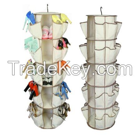 5-Tier Smart Carousel Organizer, Hanging Organizer, Shoe Bag