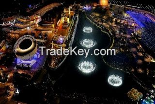 Lake &amp; river lift floating musical fountain with laser show