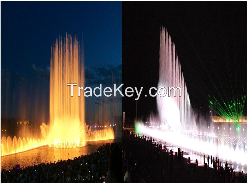 Large park garden water musical fountain