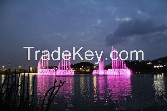 Large park garden water musical fountain