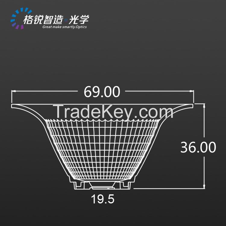 New technology COB reflector for downlight GT-69 69mm 60 degree light fittings