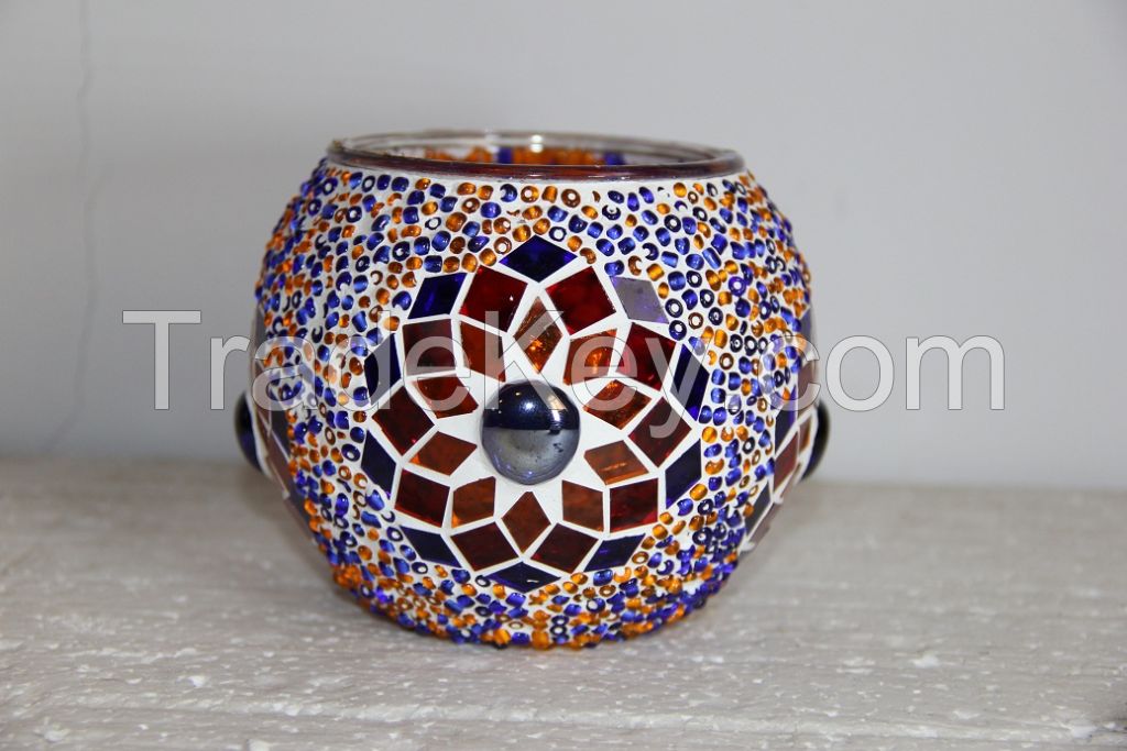 mosaic candle holder , lamps of mosaic of turkey.marriage decoration