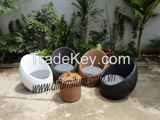 Poly rattan furniture