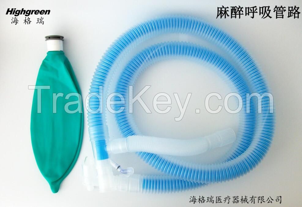 Disposable anesthesia breathing circuit