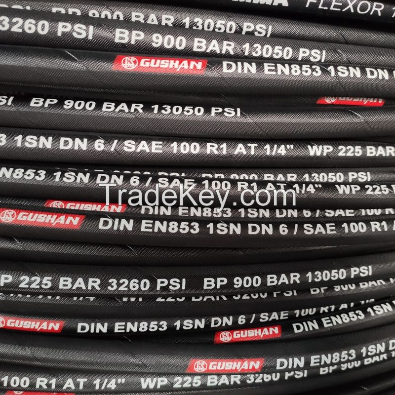 Gushan R1at/1sn/R2at/2sn High Pressure Rubber Hydraulic Hose