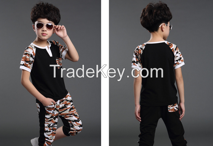 Europe and the United States han edition boy summer two-piece sports i