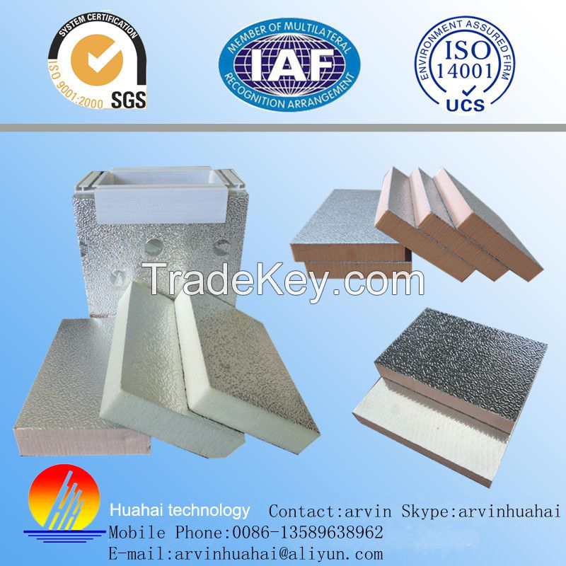 Double sided aluminum foil composite phenolic foam duct panel