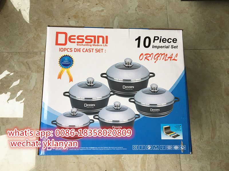 Dessini 10pcs cookware set nonstick coating china factory