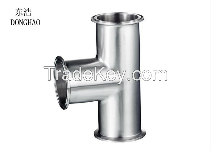 Sanitary stainless steel quick-install tee