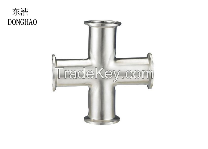 Sanitary stainless steel quick-install cross