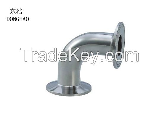 Sanitary stainless steel quick-install 90 degree long elbow